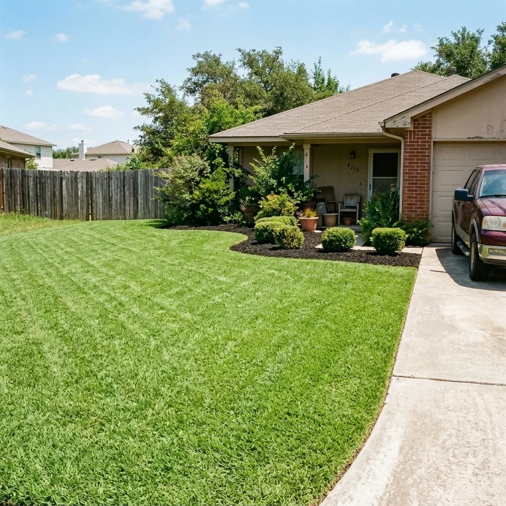 Manicured lawn after iGreen Premier service
