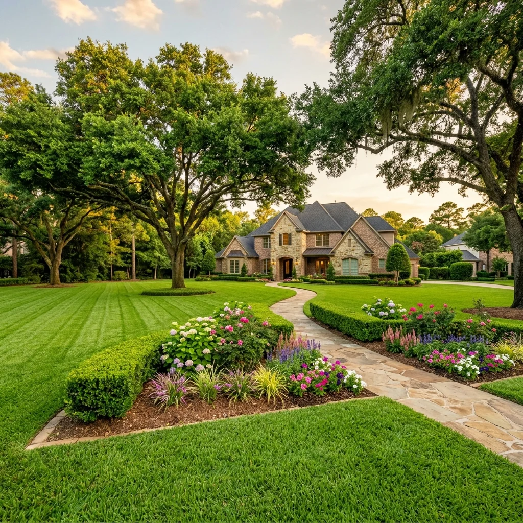 Beautiful premium lawn in The Woodlands, Texas